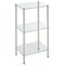 mDesign Metal/Glass Tiered Storage Tower with Open Glass Shelves